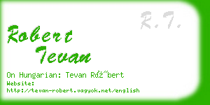 robert tevan business card